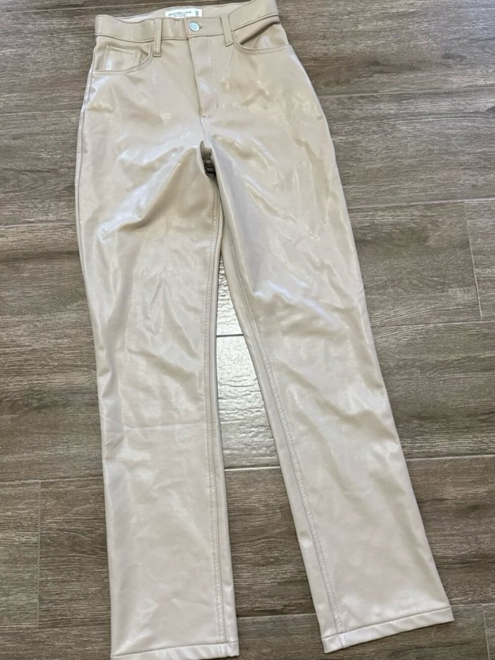 Abercrombie 90s Straight High Rise Leather Pants 24 / 00